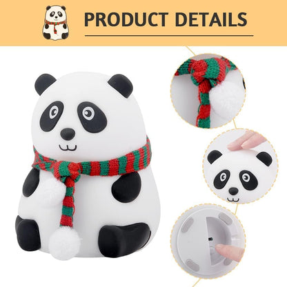 Panda Night Lamp, Panda Touch Silicone Lamp, 7 Colour Changing Light For Kids Bedroom, Usb Rechargeable, Birthday Gift For Girls And Boys (Close Eye), Multicolor, led